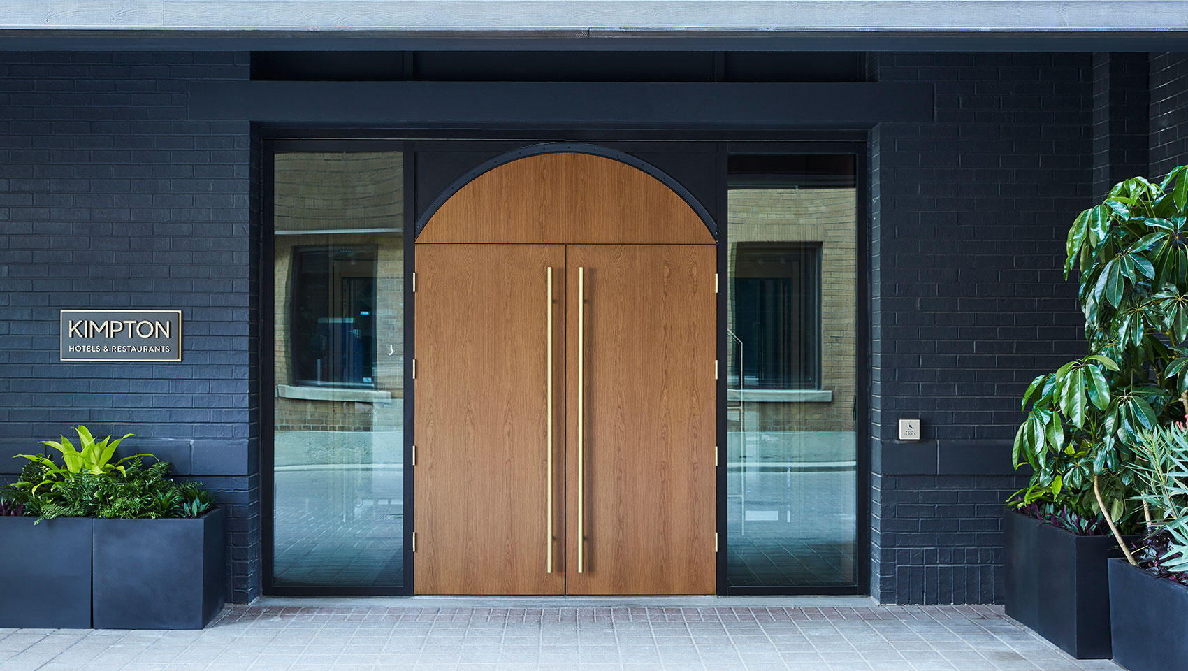 Exterior of hotel entrance